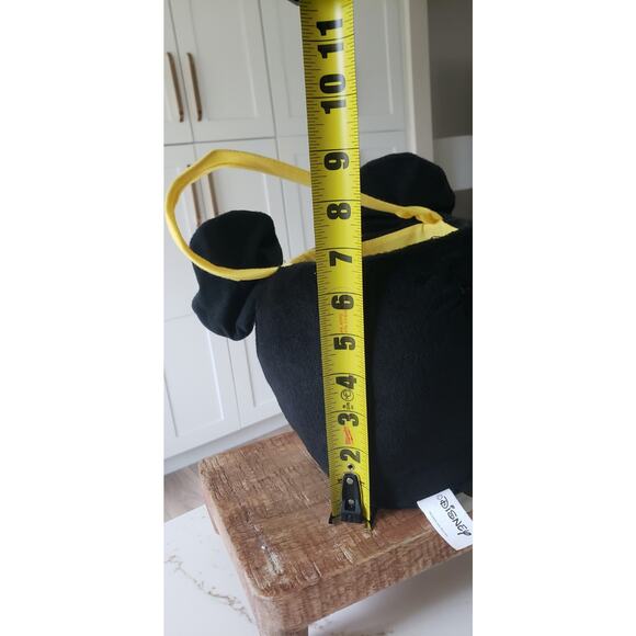 Disney Plush Mickey Mouse Basket Black Red Handle Halloween Nursery Decor - Picture 9 of 9